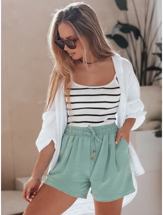 Dámské látkové šortky SUMMER TRIP zelené FashionStreet SY0436