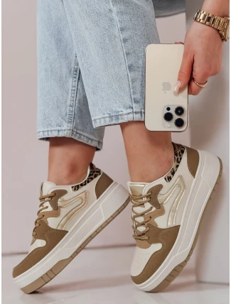 BEIMEI béžové FashionStreet dámské tenisky na platformě ZY0870