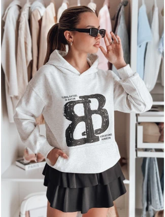 Dámská oversize mikina LITESSO šedá FashionStreet BY1412