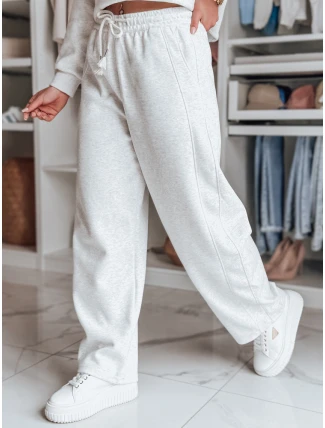 Dámské široké tepláky DRESMOOD PREMIUM světle šedé FashionStreet UY2685