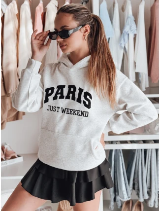 Dámská oversize mikina PARISSIA šedá FashionStreet BY1456