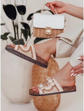 Dámské korkové žabky KORKARTA beige FashionStreet ZY0892 Dámské korkové žabky KORKARTA beige FashionStreet ZY0892