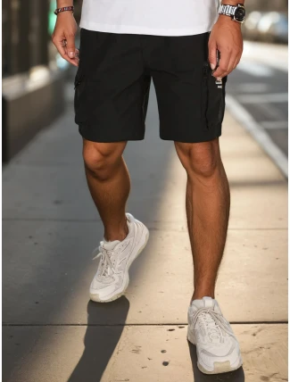 Pánské látkové bojové šortky černé FashionStreet SX2509