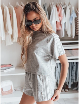 Dámská tepláková souprava LOVE SPORT šedá FashionStreet AY1137