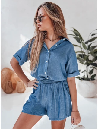 Dámský plátěný set oversize LINEN LOVE navy blue FashionStreet AY1138