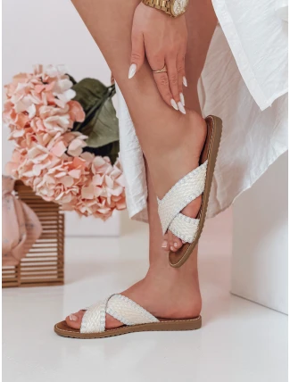 Dámské slaměné žabky SOLINIA white FashionStreet ZY0925