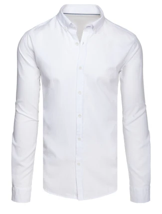 Pánská elegantní bílá košile FashionStreet DX2643 Pánská elegantní bílá košile FashionStreet DX2643