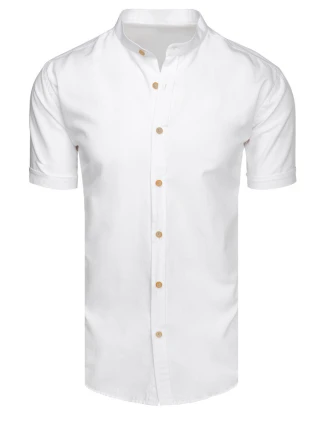 FashionStreet pánská bílá košile s krátkým rukávem KX1051