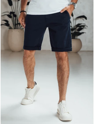 Pánské tmavě modré džínové šortky FashionStreet SX2546 Pánské tmavě modré džínové šortky FashionStreet SX2546