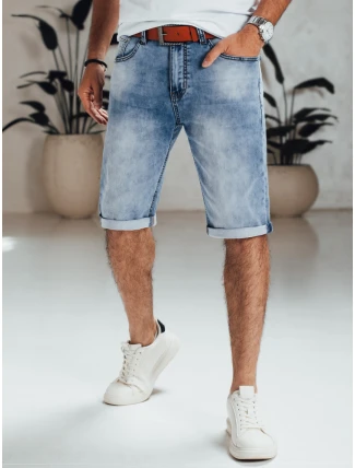 Pánské modré džínové šortky s páskem FashionStreet SX2564