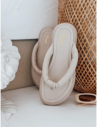 Dámské žabky EASYDAY beige FashionStreet ZY0992