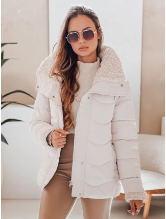 WARMMISS dámská prošívaná zimní bunda s kapucí bílá FashionStreet TY4922