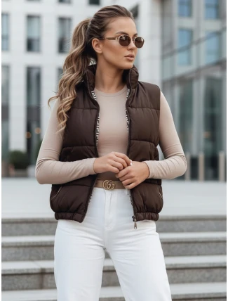 Dámská prošívaná vesta URBANELLE hnědá FashionStreet TY4970 Dámská prošívaná vesta URBANELLE hnědá FashionStreet TY4970