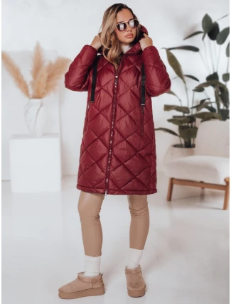 Dámská zimní bunda SNOWVIBE bordó prošívaná FashionStreet TY4996