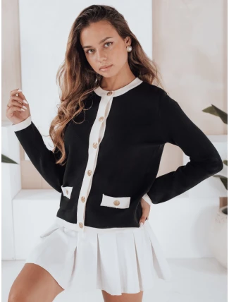 Dámský černý svetr na zip CHICLINE FashionStreet MY2558