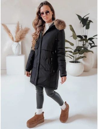 Dámská zimní bunda parka s kapucí černá FashionStreet TY5080