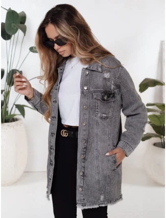 Dámská džínová bunda XENIA šedá FashionStreet TY5131