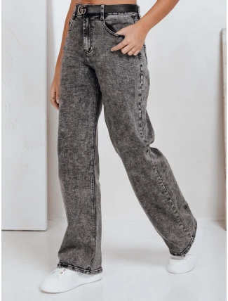 Dámské široké džíny černé FashionStreet UY2747