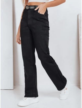 Dámské široké džíny černé FashionStreet UY2748