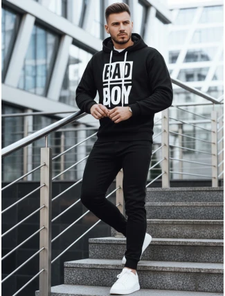 Pánská mikina s kapucí černá FashionStreet BX5925