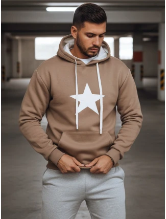 Pánská velbloudí mikina s kapucí FashionStreet BX5931