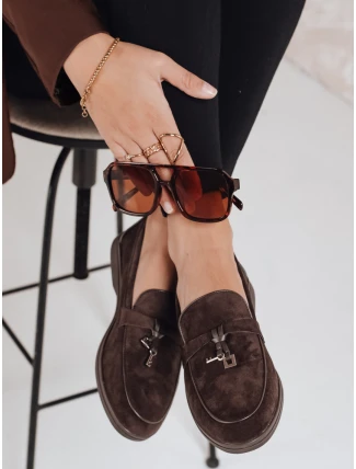 Dámské semišové hnědé mokasíny FashionStreet ZY1181
