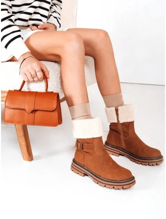 Dámské zateplené velbloudí boty FashionStreet ZY1226 Dámské zateplené velbloudí boty FashionStreet ZY1226