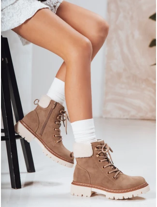 Dámské zateplené trapery khaki FashionStreet ZY1291 Dámské zateplené trapery khaki FashionStreet ZY1291