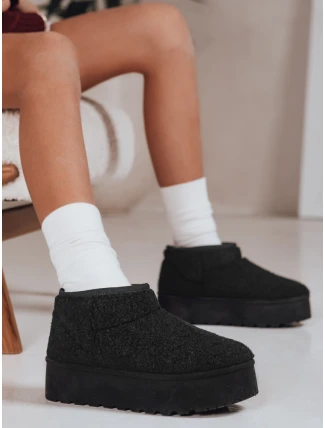 Dámské látkové sněhule s kožešinou černé FashionStreet ZY1296 Dámské látkové sněhule s kožešinou černé FashionStreet ZY1296