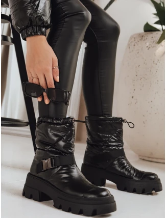 Dámské traperské boty černé FashionStreet ZY1299 Dámské traperské boty černé FashionStreet ZY1299