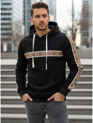 Pánská mikina s kapucí černá FashionStreet BX5944