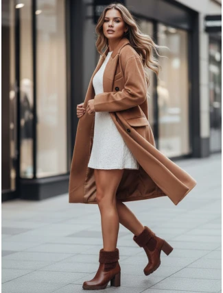 Dámské velbloudí kozačky na podpatku FashionStreet ZY1310