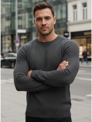 Pánský antracitový svetr WX2293z