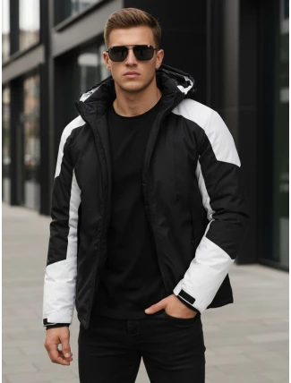 Pánská zimní bunda s kapucí černá FashionStreet TX5123