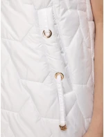 Dámská prošívaná vesta s kapucí GLITZY bílá FashionStreet TY5614