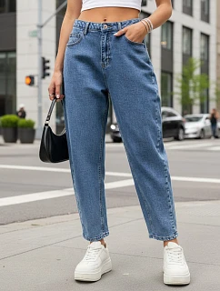 Dámské džíny balloon fit s vysokým sedem FashionStreet UY2929