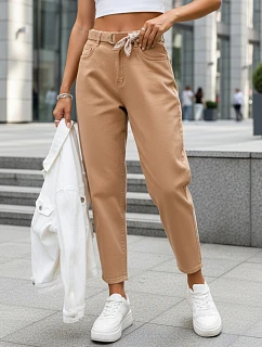FashionStreet dámské džíny s vysokým pasem ve střihu mom fit UY2937