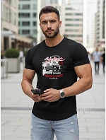 Pánské tričko s potiskem VINTAGE CAR FashionStreet černá NX5082R