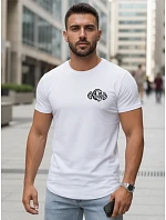 Pánské sportovní bílé tričko s potiskem FashionStreet NX5084R
