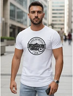 Pánské tričko s potiskem motýlů bílé FashionStreet NX5088R
