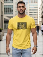Pánské tričko s potiskem žlutá FashionStreet NX5014R