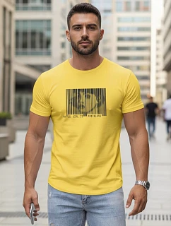 Pánské tričko s potiskem žlutá FashionStreet NX5014R