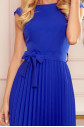 LILA - Plisované dámské šaty v chrpové barvě s krátkými rukávy 311-2