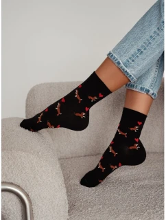 Milena ponožky 0200-201 Valentýnské jezevčíky 37-41