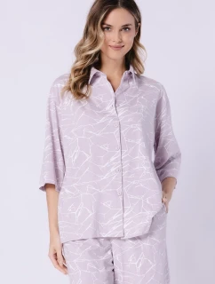 Pyžamo Leveza 1706 Žaneta kr/r M-2XL rozepínací