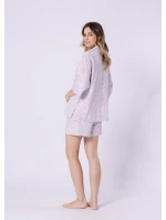 Pyžamo Leveza 1706 Žaneta kr/r M-2XL rozepínací Pyžamo Leveza 1706 Žaneta kr/r M-2XL rozepínací