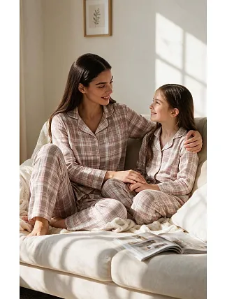 Pyžamo Cornette 482/489 Giorgia, délka rukávů S–2XL, rozepínací