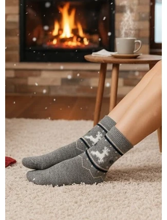 Noviti SW009 Vlněné ponožky se sobem 36-41 Noviti SW009 Vlněné ponožky se sobem 36-41