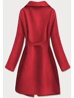 Dámský minimalistický kabát červený (747ART) Dámský minimalistický kabát červený (747ART)