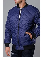 Pánská prošívaná tmavě modrá bunda bomber (MY01-2)